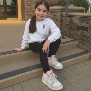 Nike Air Jordan Vintage Girls High Top Sneakers 2